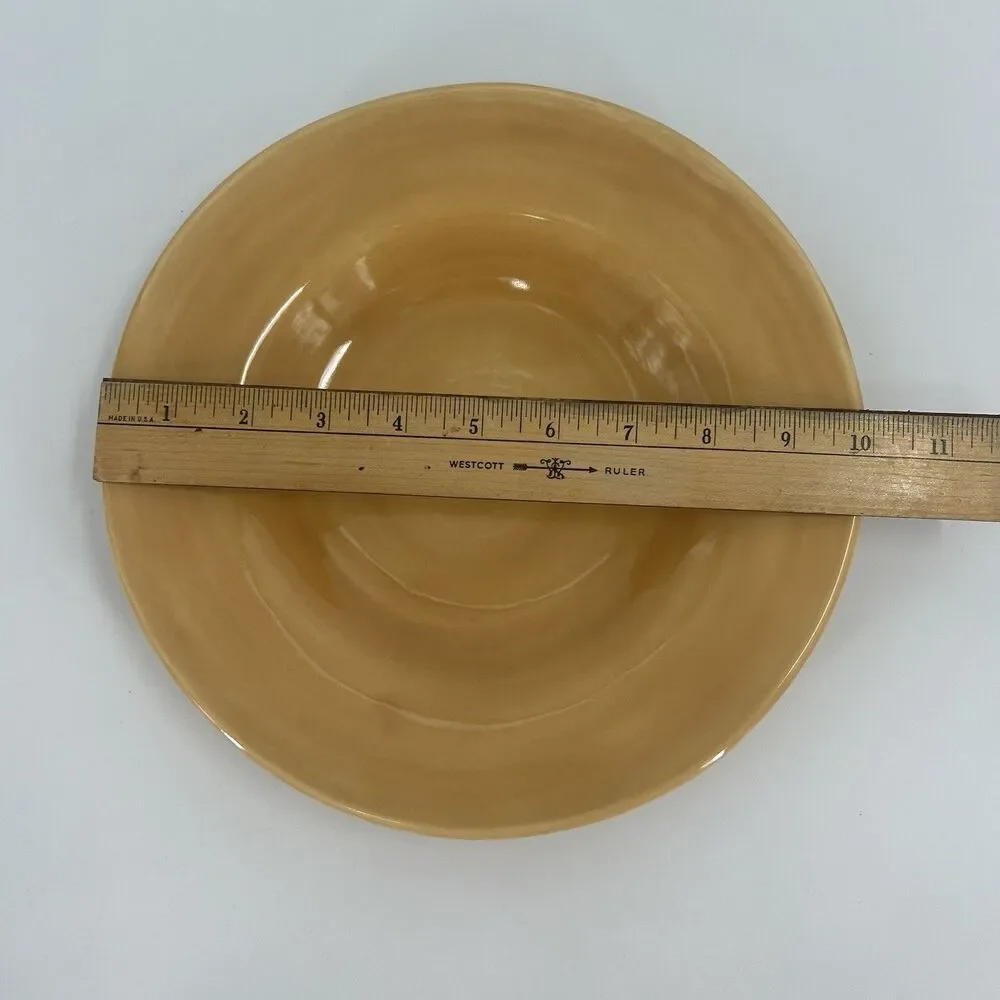 Pottery Barn Sausalito 10” Pasta Soup Bowl Amber Warm Honey-Gold Glaze